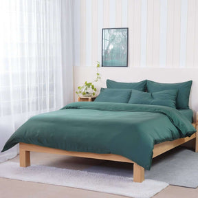 Ackly Bamboo - Royal Green Duvet Cover Super King SHEET STORY
