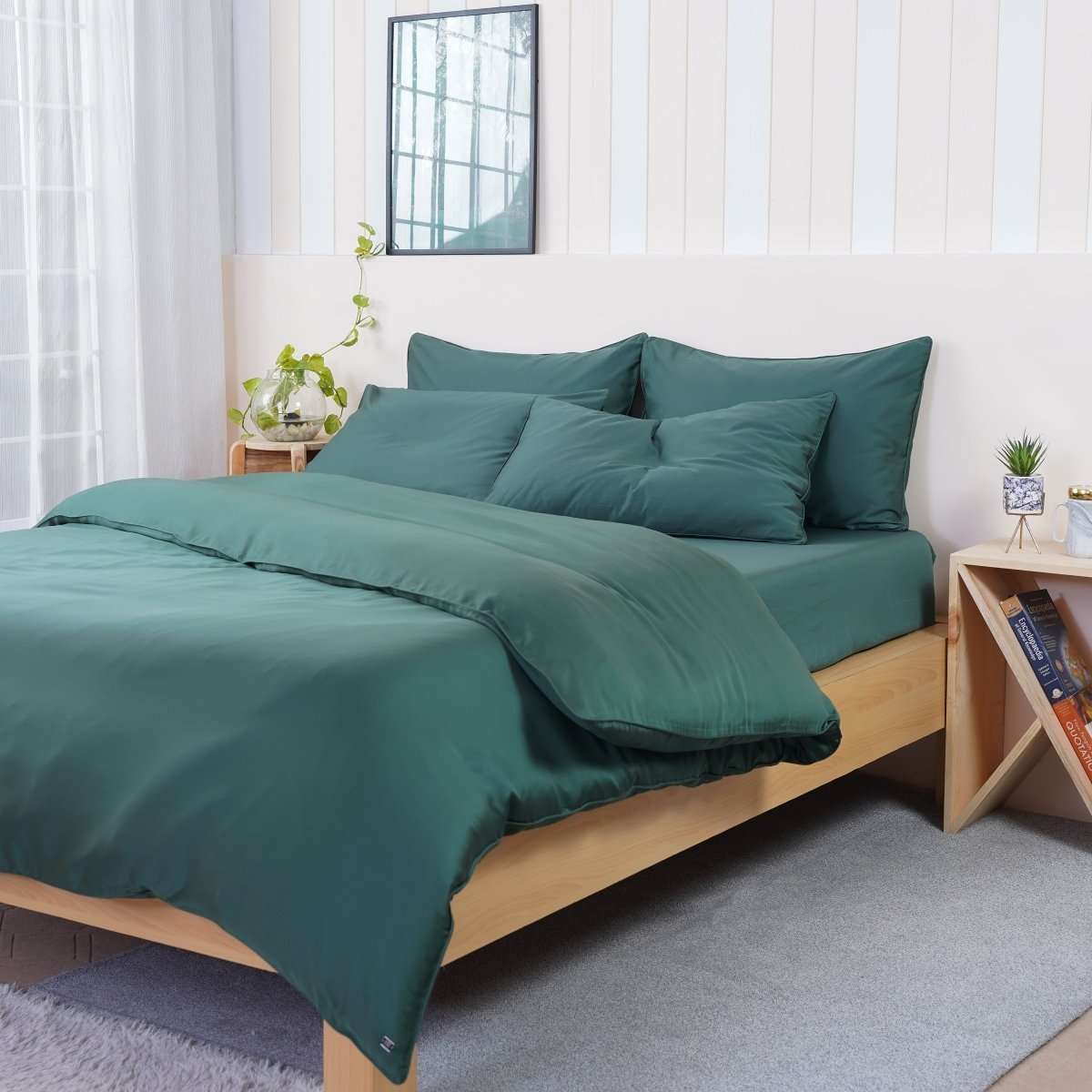 Ackly Bamboo - Royal Green Duvet Cover SHEET STORY