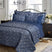 OLIVIA ROCCO Duvet Set in Navy Blue with Floral Pattern and Coordinating Pillow Shams