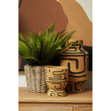 Orsina Earthenware Vase with Tribal Patterns for Boho Home Decor
