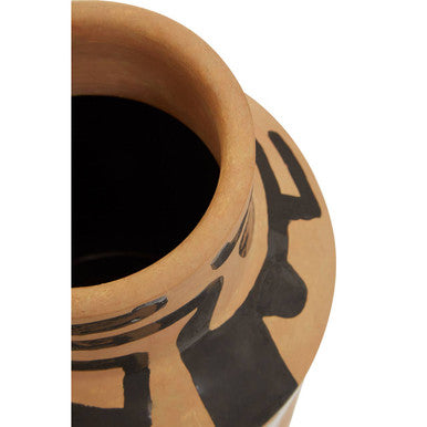 Orsina Earthenware Vase with a Unique Abstract Design for Home Decoration