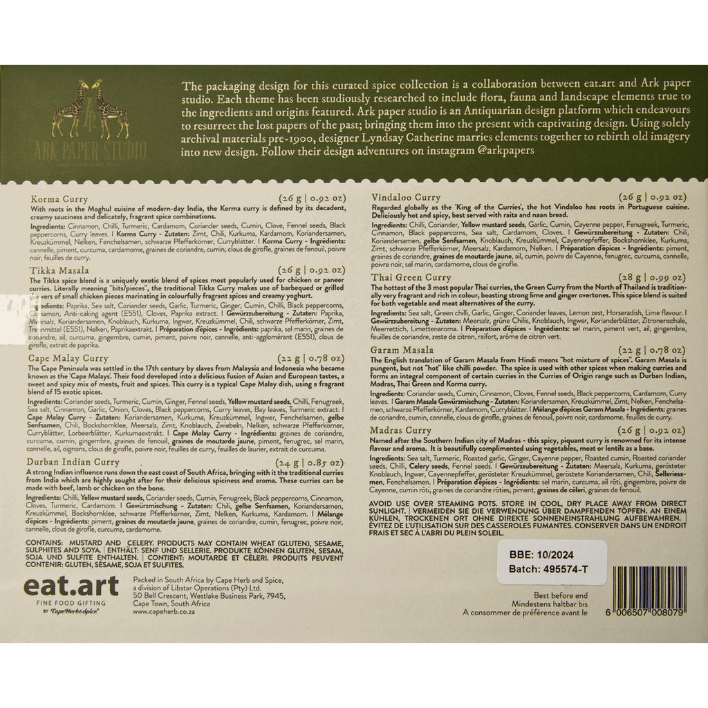 Curry Spice Premium World Selection | 8 Unique Blends | Curry Lovers Gift Set eat.art