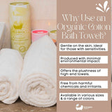 Eco Bath London Cotton Hand Towel, soft and gentle on the skin, available in various sizes and colours