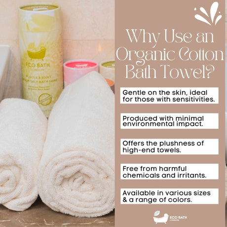 Eco Bath London Cotton Hand Towel, soft and gentle on the skin, available in various sizes and colours