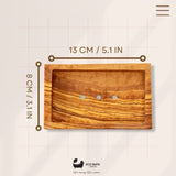 Eco Bath London Wooden Soap Dish with Dimensions of 13 cm by 8 cm for Eco-Friendly Bathrooms