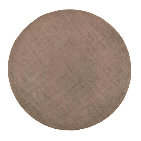 Round Eco Friendly Rug in soft brown hue, perfect for sustainable home decor