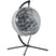Outsunny Hanging Egg Chair Outdoor Indoor Swing Chair, Folding Basket Grey Outsunny