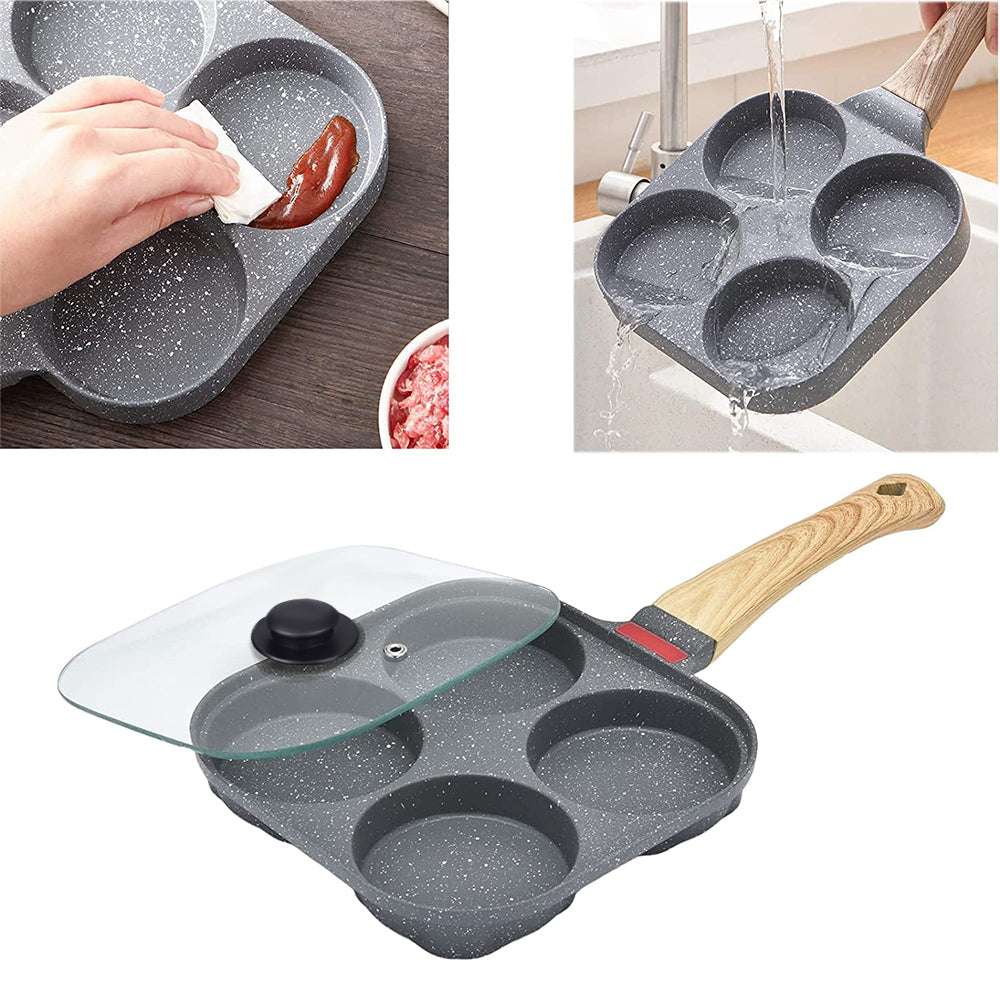 PGY Nonstick Egg Frying Pan - 4 Cups Aluminium Cookware for Easy Cooking PGY