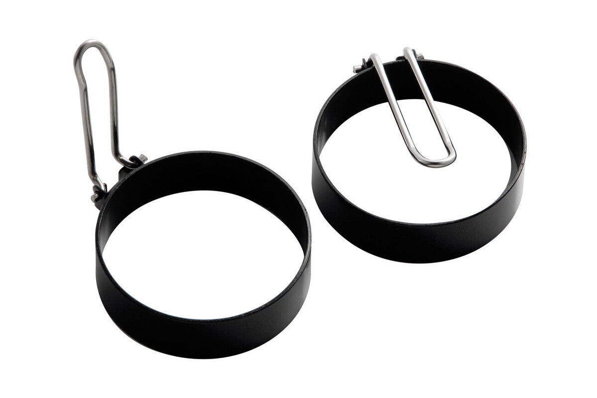 Orsina Egg Rings set for perfectly shaped fried eggs and pancakes with stainless steel handles