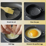 Orsina Egg Rings for frying perfect eggs with easy oil brushing and removal process