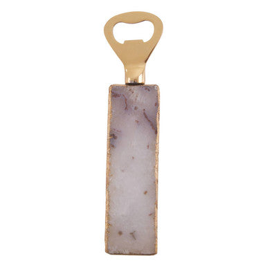Orsina Bottle Opener with a decorative agate handle and gold accents for stylish bar use