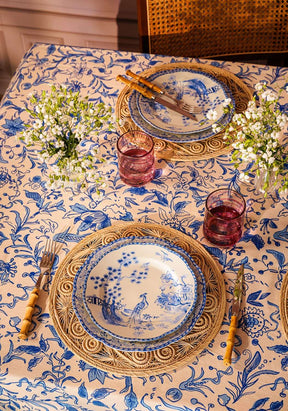 Casa by Josephine Jenno Cotton Tablecloth with Floral Patterns for Elegant Table Settings
