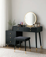 Elegant Le Di Vita Dressing Table with Mirror and Storage Drawers for Chic Home Decor
