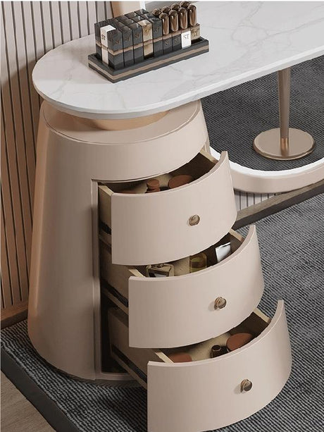 Stylish Le Di Vita dressing table with three spacious drawers and a marble top for elegant storage