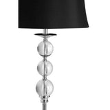 Orsina Floor Lamp with Black Shade and Modern Glass Orb Design for Elegant Home Lighting