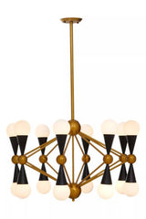 Orsina Pendant Light with a modern geometric design featuring gold and black accents