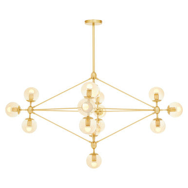 Abira Fifteen Arm Gold Finish Pendant Light Orsina
