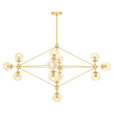Abira Fifteen Arm Gold Finish Pendant Light Orsina