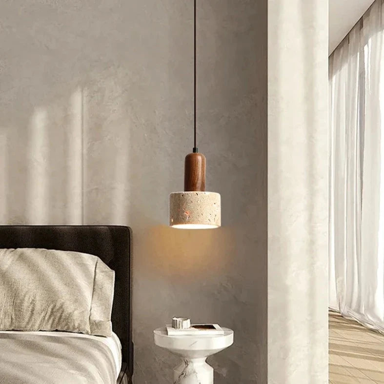Stylish Light My House Pendant Light featuring a wooden top and concrete base, perfect for modern interiors