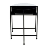 Orsina Modern Side Table with Black Metal Frame and Minimalist Design for Contemporary Spaces