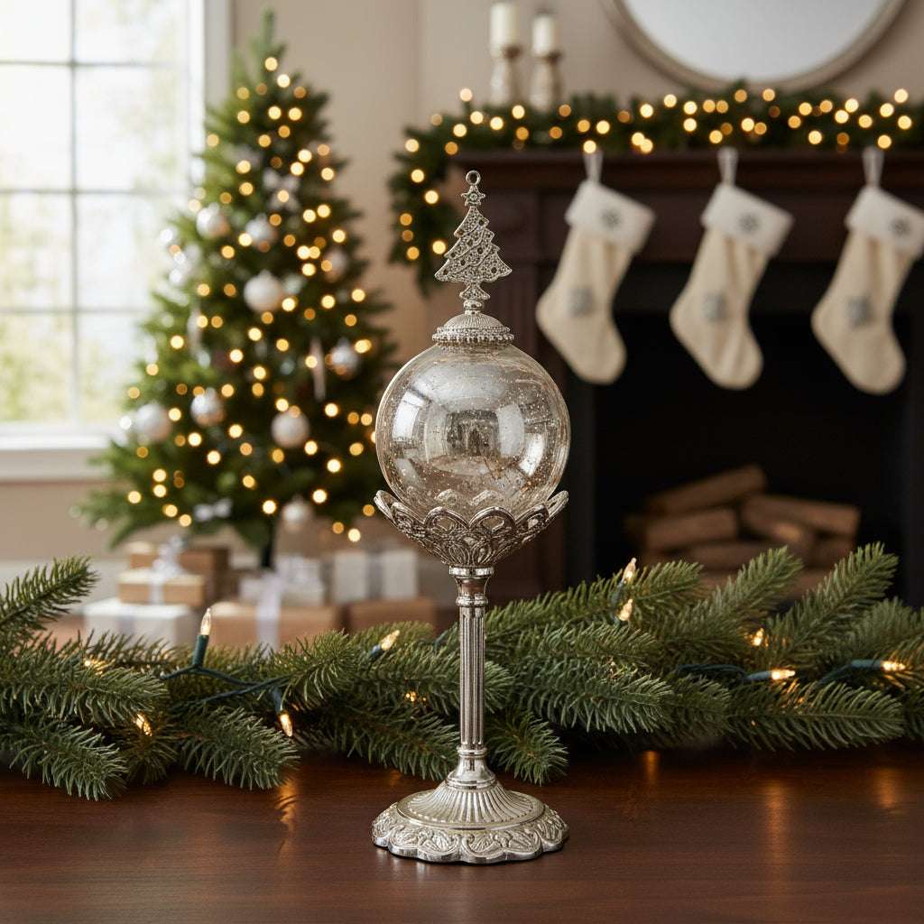 Coffee Ombre Collection Tree Bauble GLASS Shades 4 Seasons