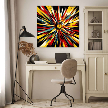 Vibrant Wall Art Canvas with Abstract Explosion of Colour for Modern Interior Decor