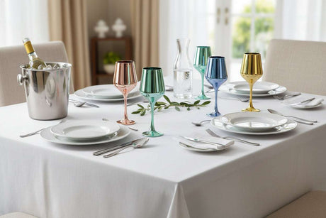 Aurora Set of Four Wine Glasses in Assorted Colours Orsina