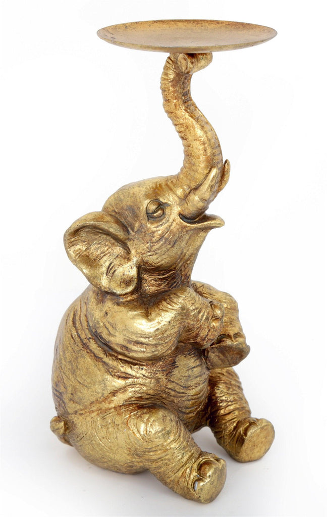 Elephant Candle Holder 22cm Geko Products