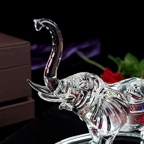 Beautiful Crystal Elephant Ornament with Intricate Details and a Glossy Finish for Elegant Decor