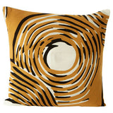 Orsina Embroidered Cushion with Abstract Swirl Design in Earthy Tones for Stylish Home Decor