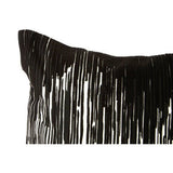 Orsina Embroidered Cushion in black and white with a modern striped design