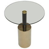 Orsina Modern End Table with Glass Top and Gold Base for Stylish Living Rooms