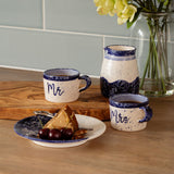 Selbrae House Espresso Cups in Navy with Mr and Mrs Design, Perfect for Elegant Coffee Settings