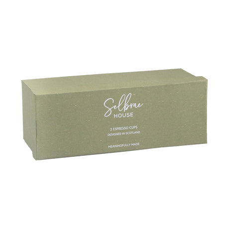 Selbrae House 2 Espresso Cups Gift Box Designed in Scotland for Artisan Enjoyment