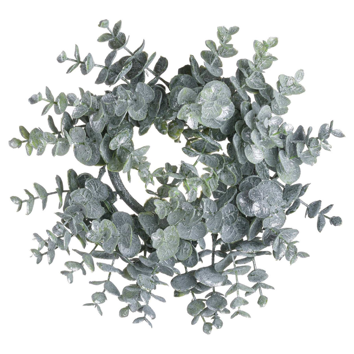 Medium Frosted Eucalyptus Candle Wreath PLASTIC Shades 4 Seasons