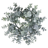 Medium Frosted Eucalyptus Candle Wreath PLASTIC Shades 4 Seasons