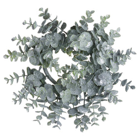 Medium Frosted Eucalyptus Candle Wreath PLASTIC Shades 4 Seasons