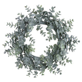 Large Frosted Eucalyptus Candle Wreath PLASTIC Shades 4 Seasons