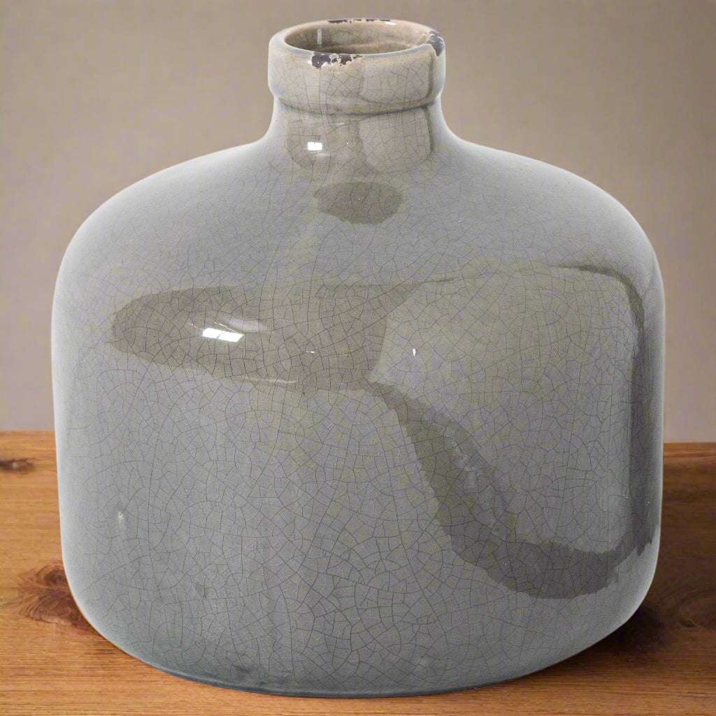 Shades 4 Seasons Eve Vase Crackle Glaze Ceramic Ornament GREY CERAMIC Shades 4 Seasons