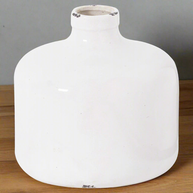 Shades 4 Seasons Eve Vase - White Rustic Ceramic Decor WHITE CERAMIC Shades 4 Seasons