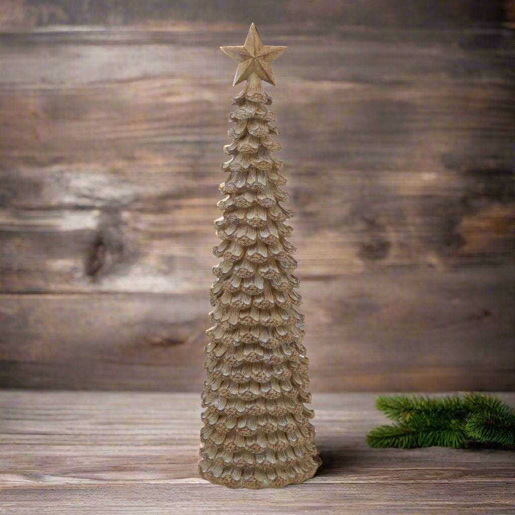 Shades 4 Seasons Cedar Tree Gold Tabletop Decor BEIGE RESIN Shades 4 Seasons
