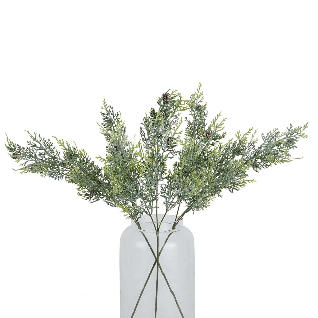 Tall Frosted Pine Stem With Pinecones Shades 4 Seasons