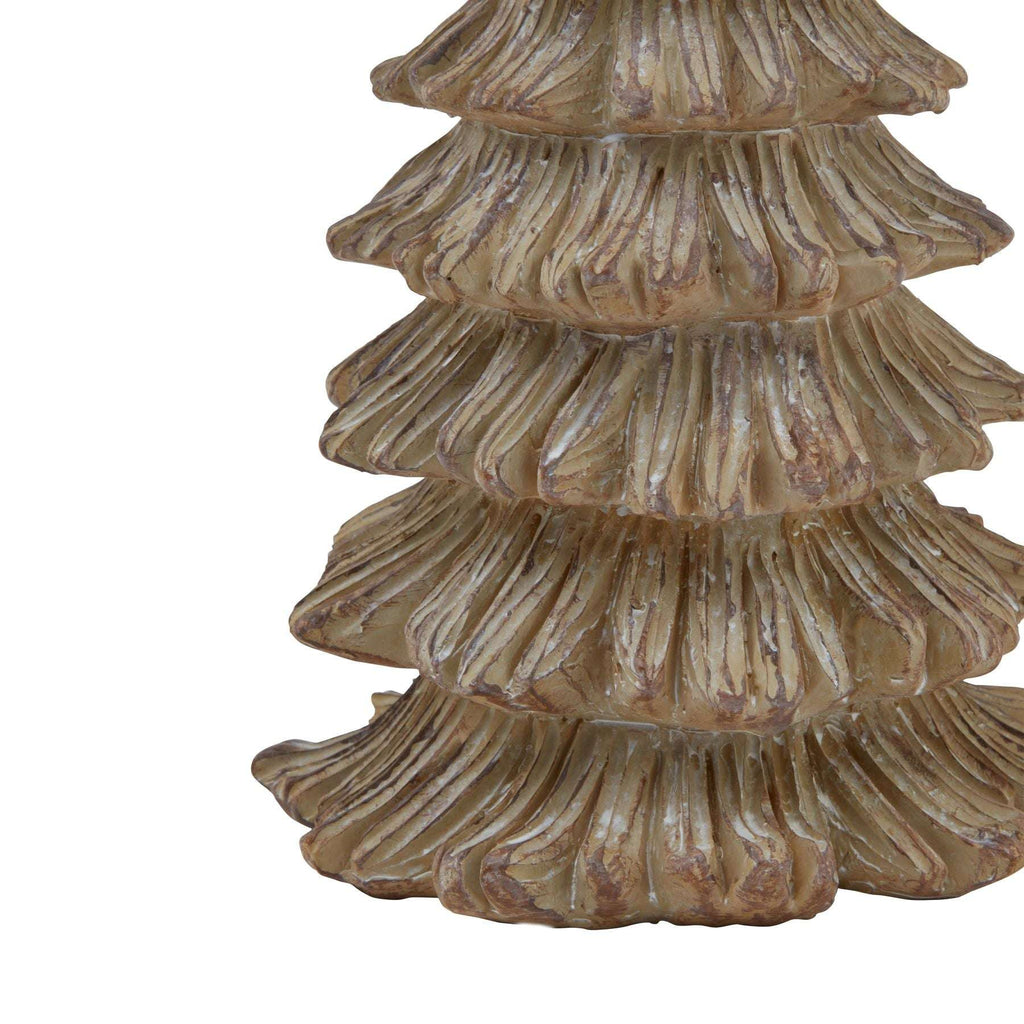 Shades 4 Seasons Pine Tree Sculpture, Rustic Gold Tabletop Shades 4 Seasons