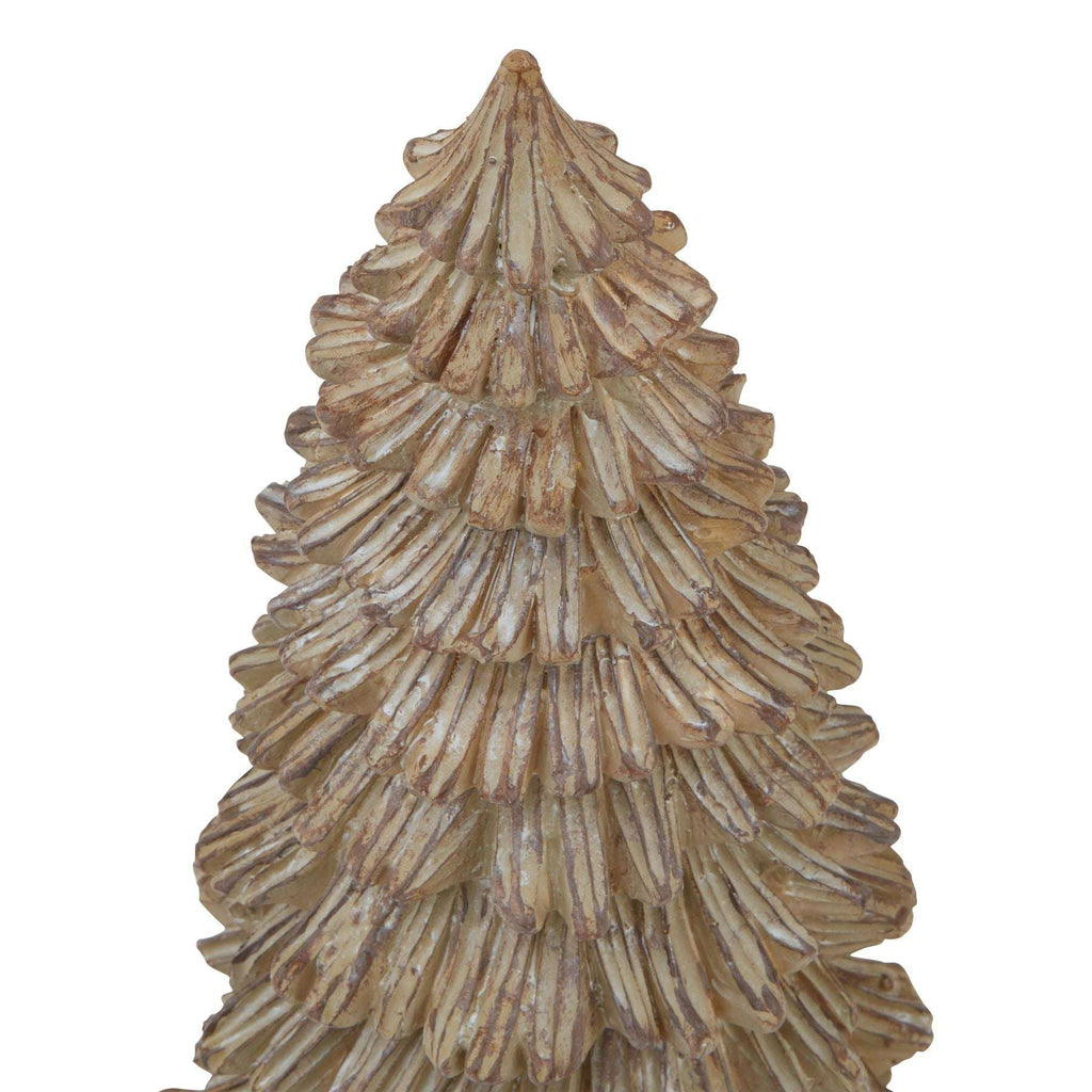 Shades 4 Seasons Pine Tree Sculpture, Rustic Gold Tabletop Shades 4 Seasons