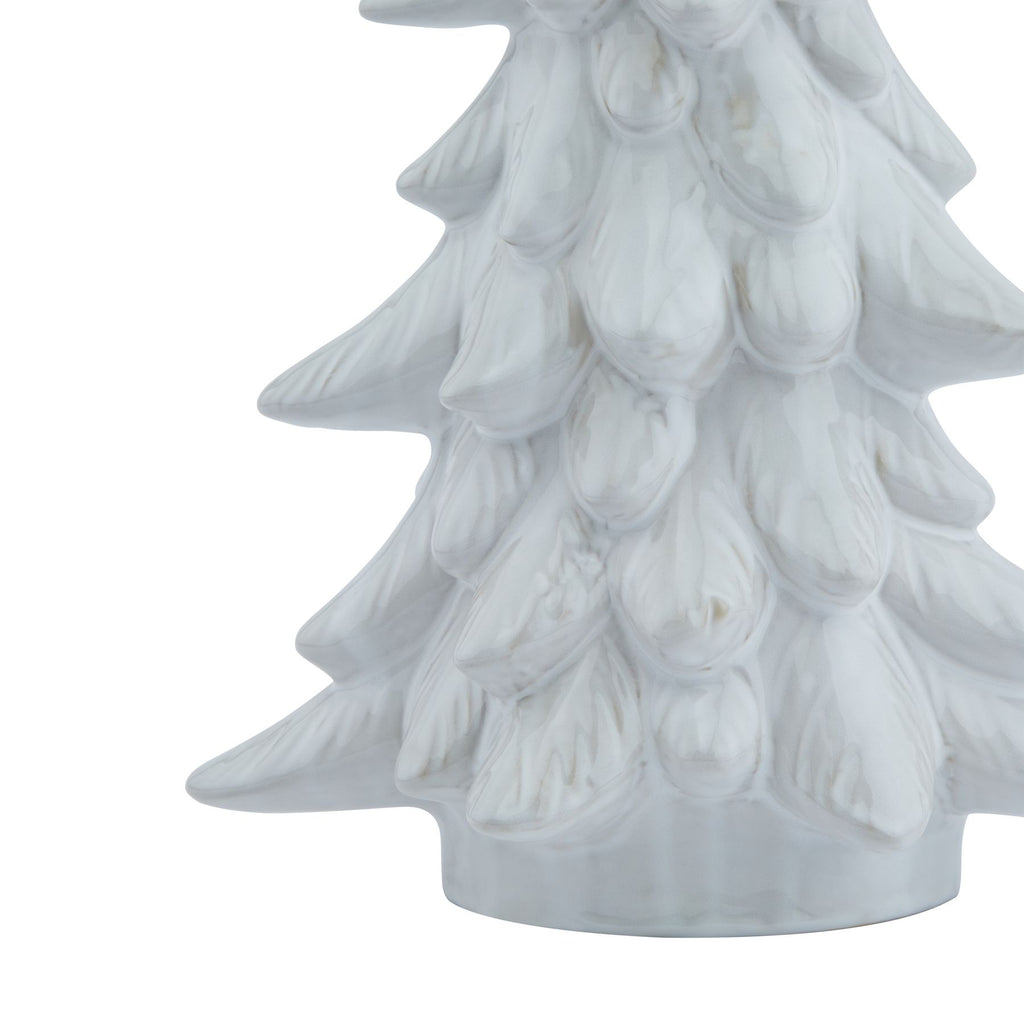 Shades 4 Seasons Snowy Fir Tree Ceramic Tabletop Decor Shades 4 Seasons