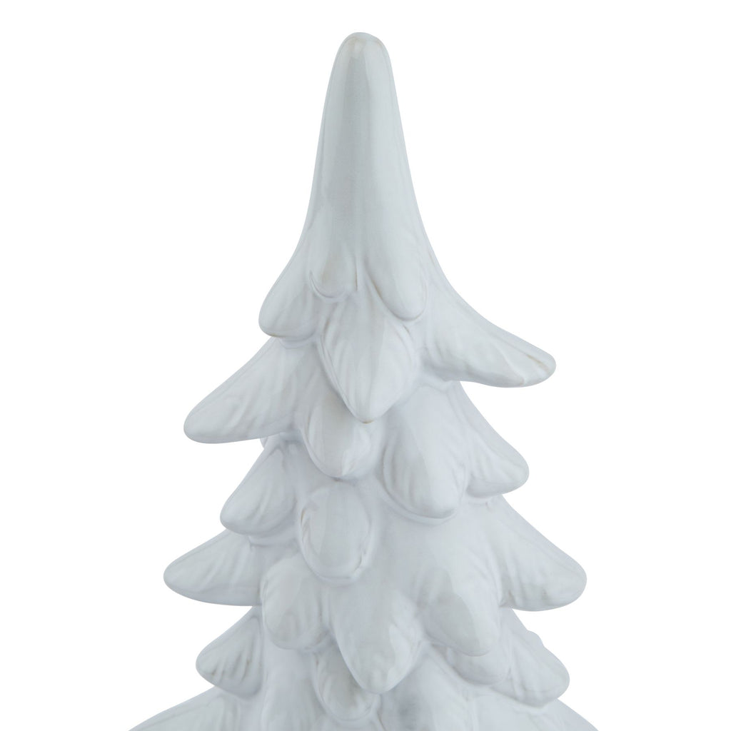 Shades 4 Seasons Snowy Fir Tree Ceramic Tabletop Decor Shades 4 Seasons