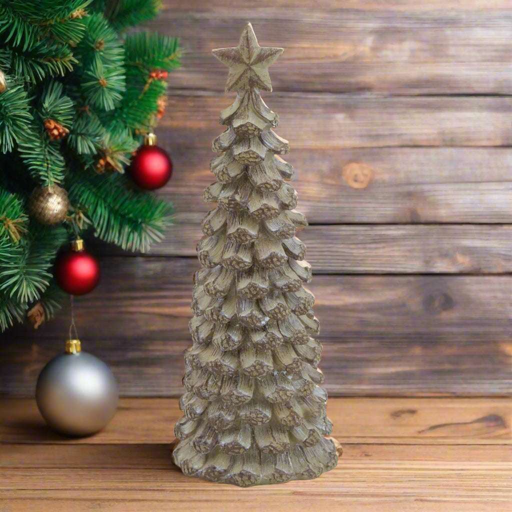 Shades 4 Seasons Cedar Tree Rustic Tabletop Decoration BEIGE RESIN Shades 4 Seasons