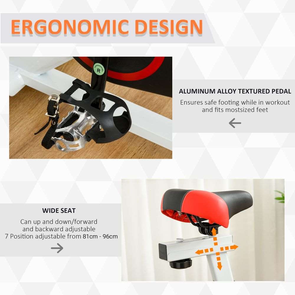 Adjustable Indoor Exercise Bike with Water Bottle Unbranded