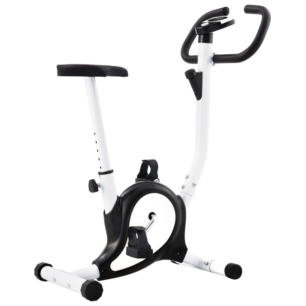 vidaXL Exercise Bike with Belt Resistance Black black vidaXL