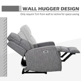 HOMCOM Electric Reclining Chair, with USB port and Footrest
